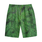 Christmas Tree Branches Print Cotton Shorts