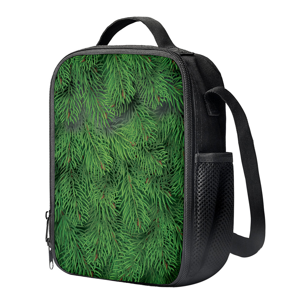 Christmas Tree Branches Print Crossbody Lunch Bag