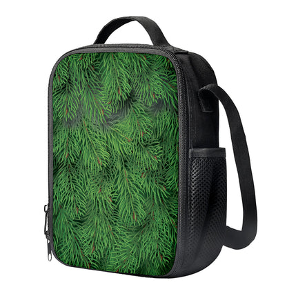 Christmas Tree Branches Print Crossbody Lunch Bag