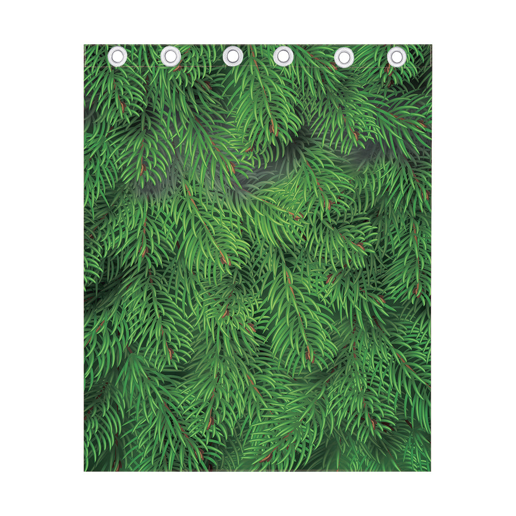 Christmas Tree Branches Print Curtain