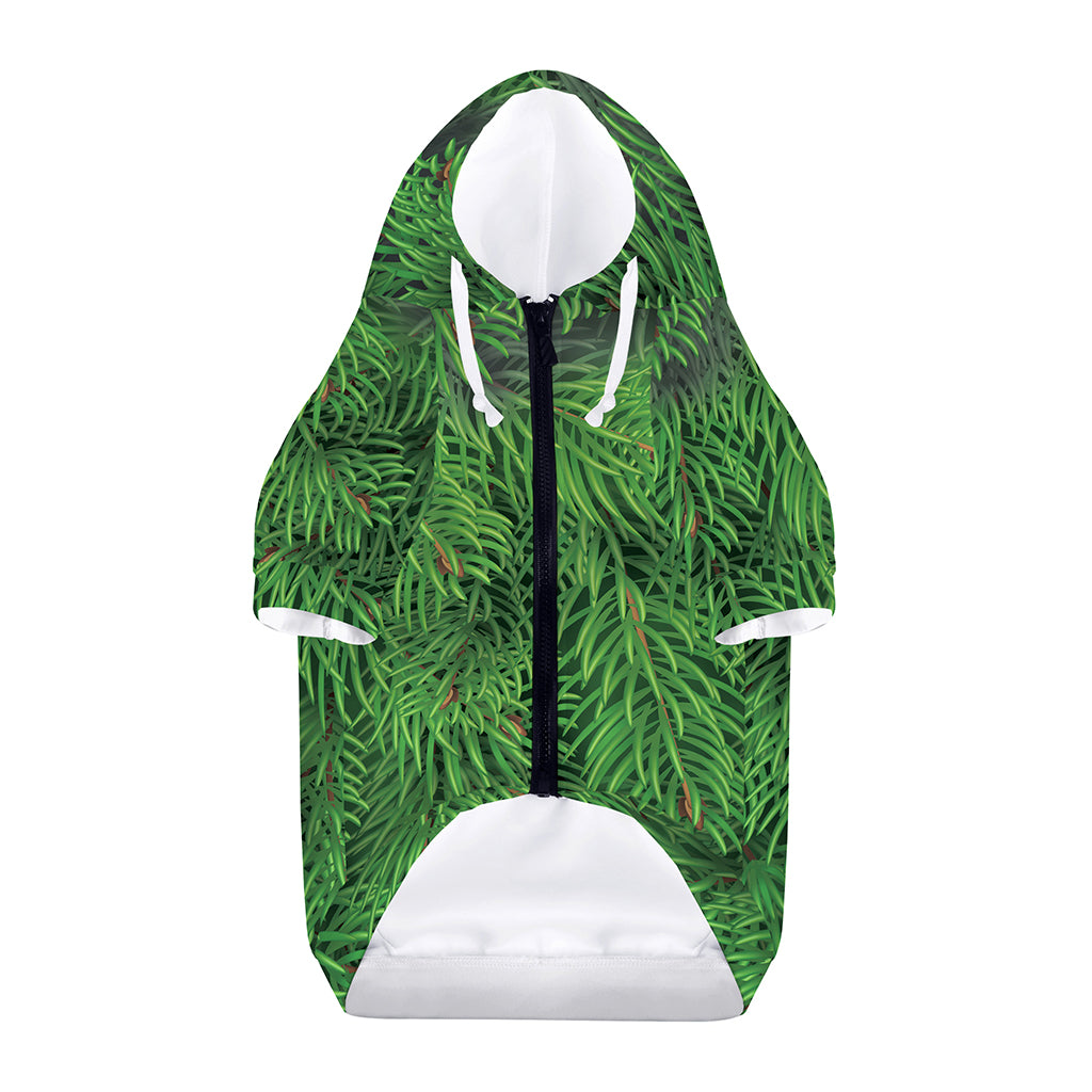 Christmas Tree Branches Print Dog Zip Up Hoodie