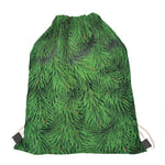 Christmas Tree Branches Print Drawstring Bag
