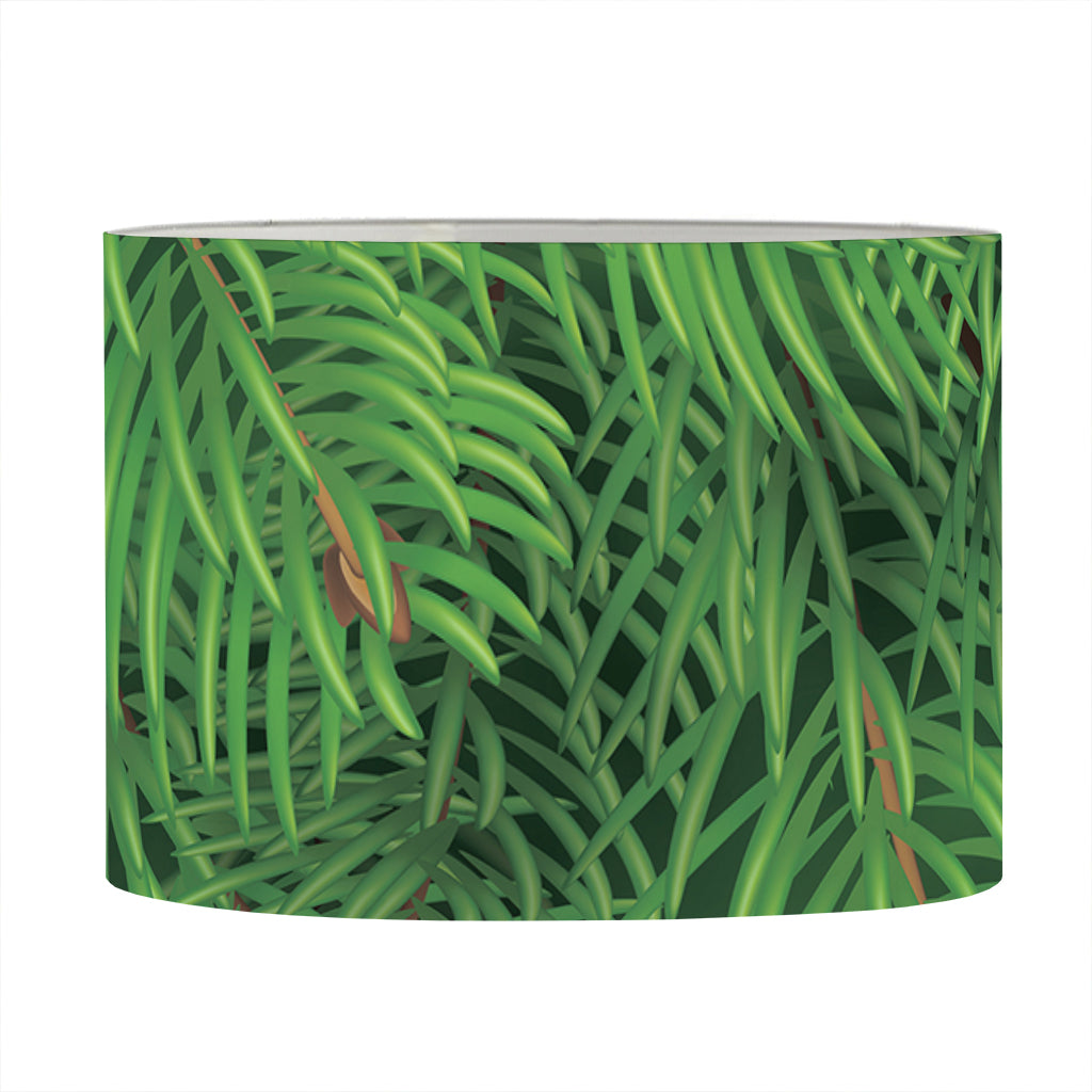Christmas Tree Branches Print Drum Lamp Shade