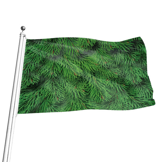 Christmas Tree Branches Print Flag