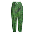 Christmas Tree Branches Print Fleece Lined Knit Pants