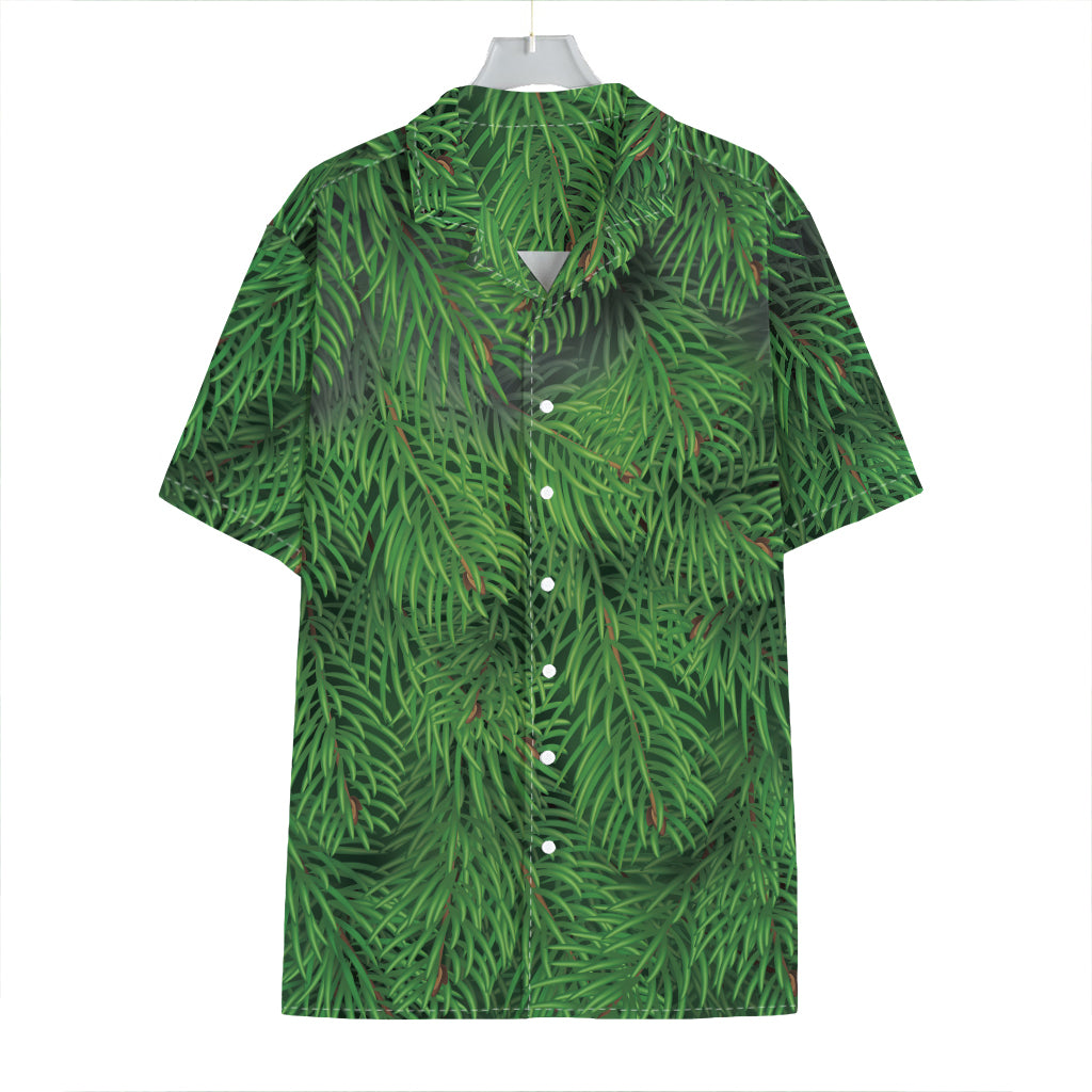 Christmas Tree Branches Print Hawaiian Shirt