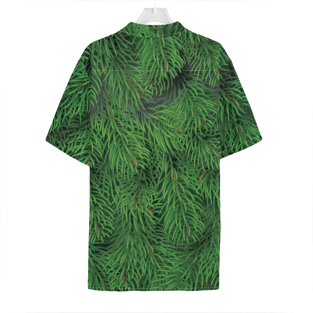 Christmas Tree Branches Print Hawaiian Shirt