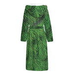 Christmas Tree Branches Print Hooded Bathrobe