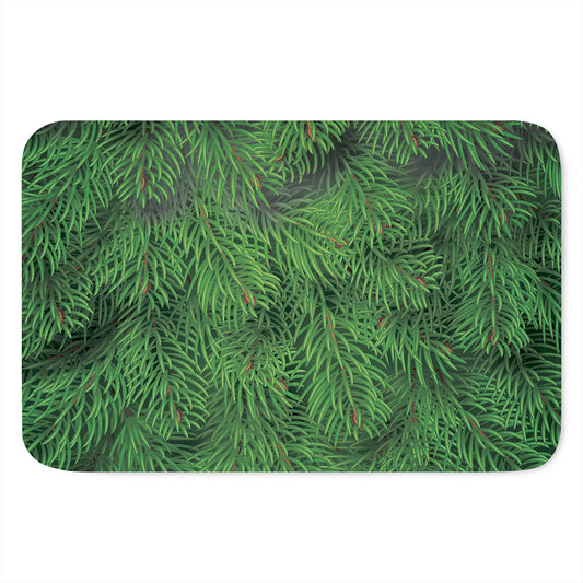 Christmas Tree Branches Print Indoor Door Mat