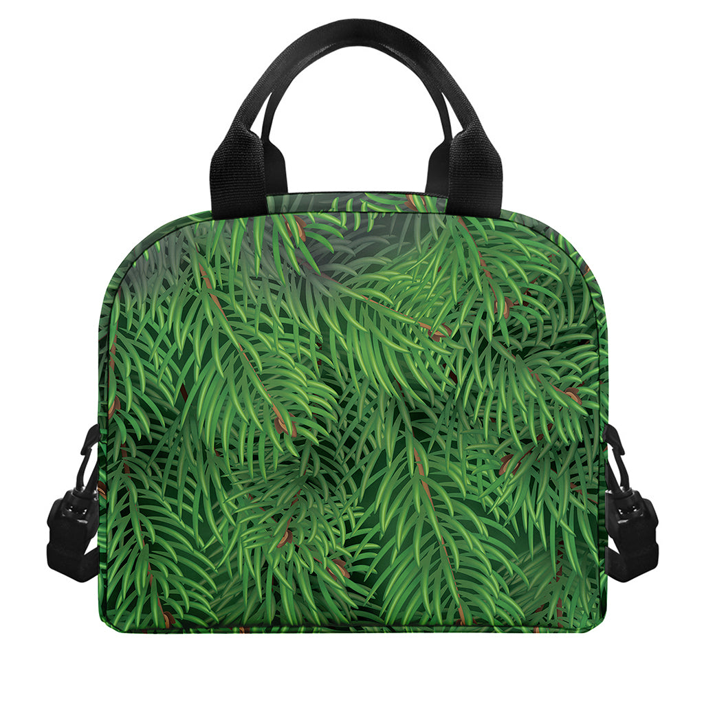 Christmas Tree Branches Print Insulated Lunch Bag