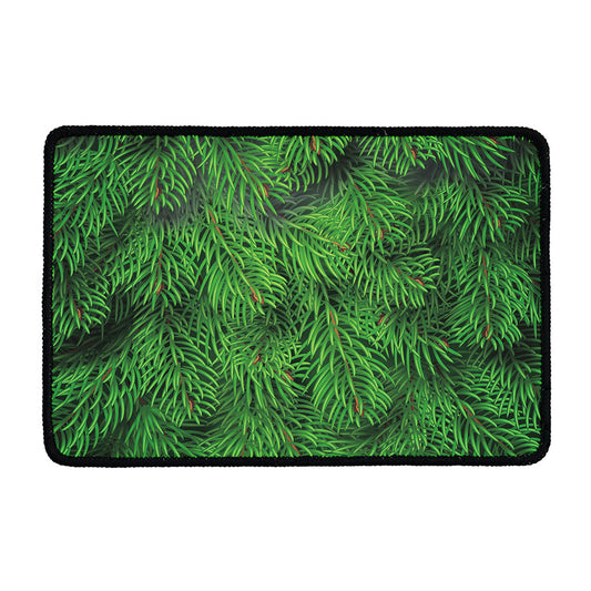 Christmas Tree Branches Print Kitchen Mat