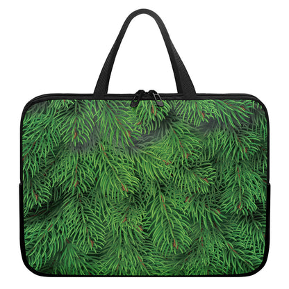 Christmas Tree Branches Print Laptop Sleeve With Handle