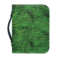 Christmas Tree Branches Print Leather Bible Cover
