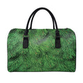 Christmas Tree Branches Print Leather Duffel Bag