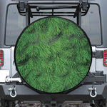Christmas Tree Branches Print Leather Spare Tire Cover
