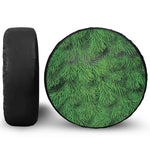 Christmas Tree Branches Print Leather Spare Tire Cover
