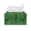 Christmas Tree Branches Print Leather Tissue Box Cover