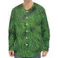 Christmas Tree Branches Print Long Sleeve Baseball Jersey