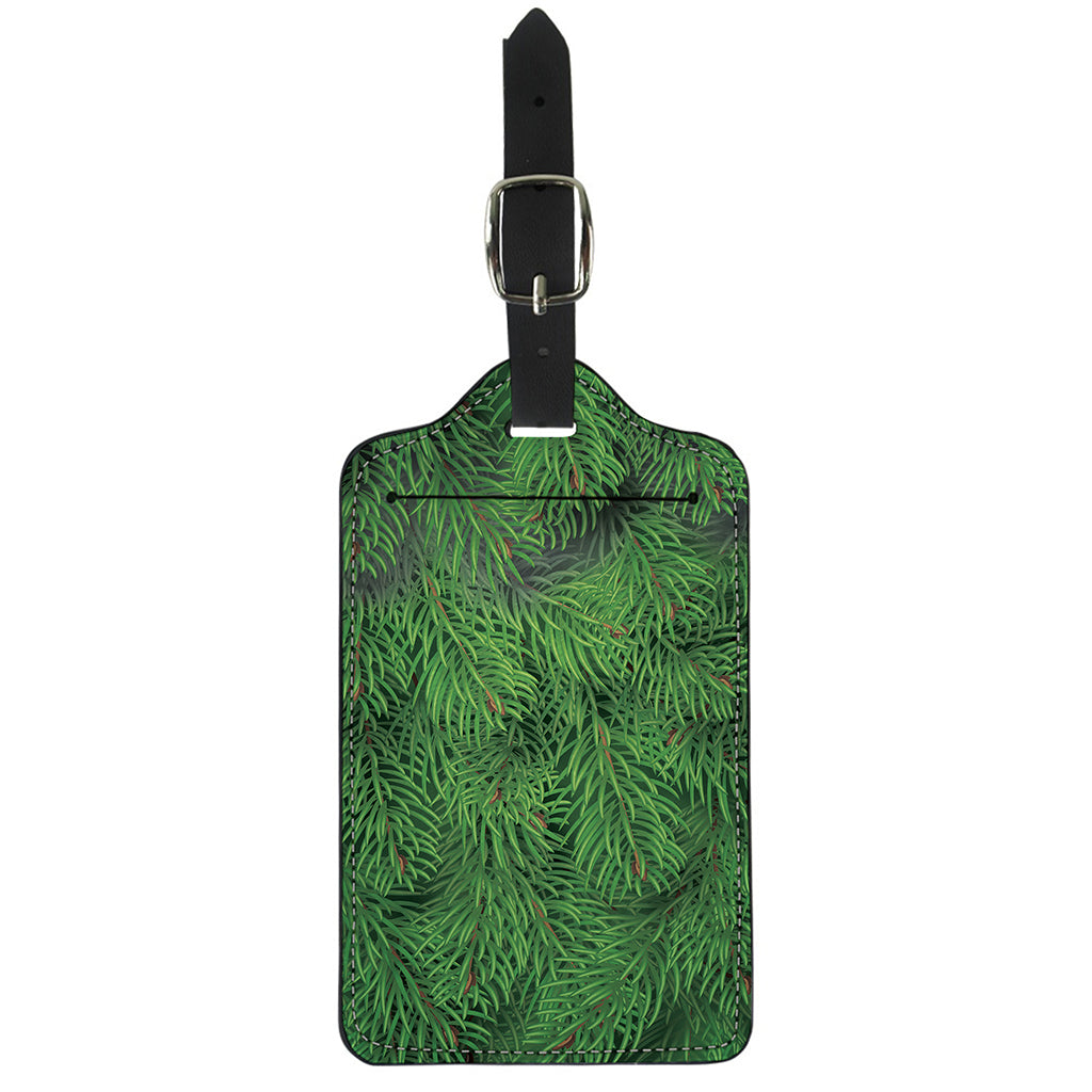 Christmas Tree Branches Print Luggage Tag