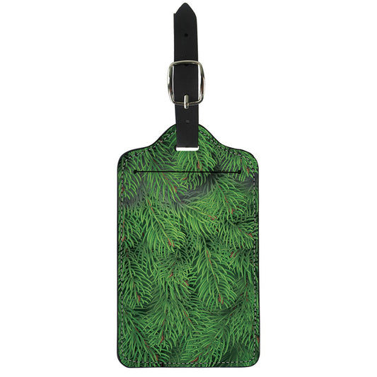 Christmas Tree Branches Print Luggage Tag