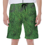 Christmas Tree Branches Print Men's Beach Shorts