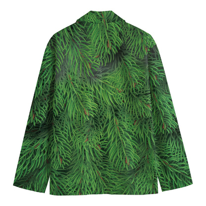 Christmas Tree Branches Print Men's Blazer