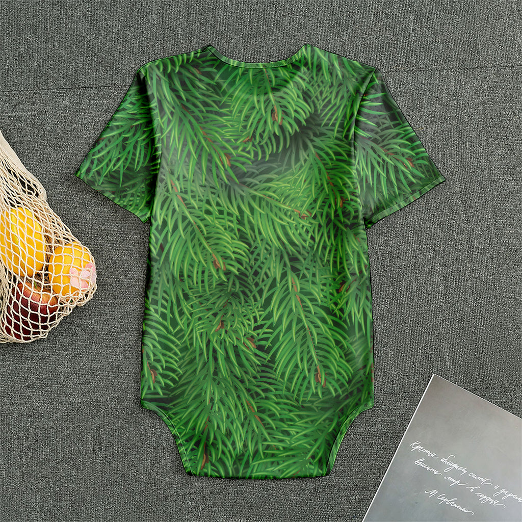 Christmas Tree Branches Print Men's Bodysuit