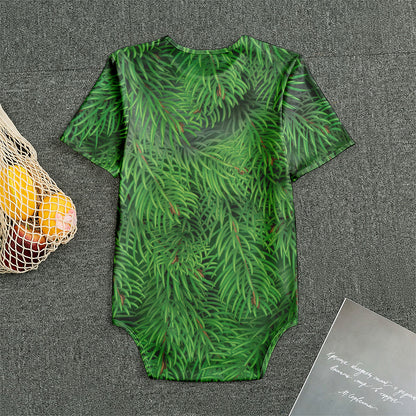 Christmas Tree Branches Print Men's Bodysuit
