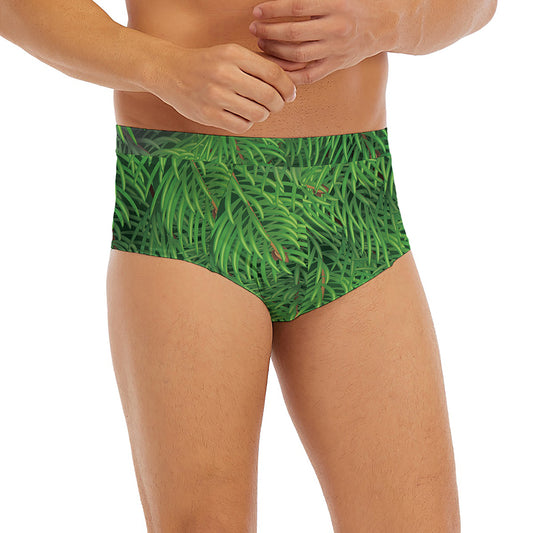 Christmas Tree Branches Print Men's Briefs