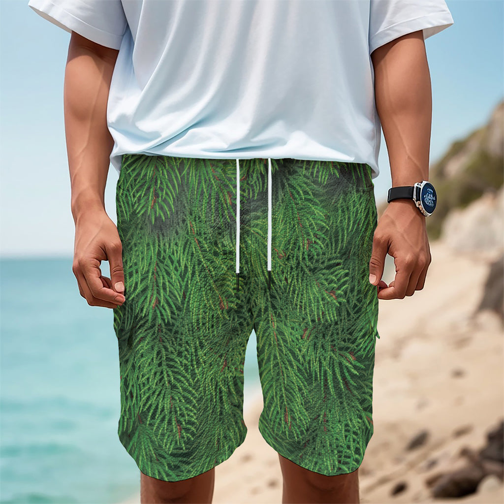 Christmas Tree Branches Print Men's Cargo Shorts