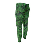 Christmas Tree Branches Print Men's Compression Pants