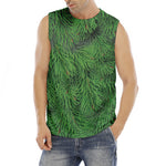 Christmas Tree Branches Print Men's Fitness Tank Top