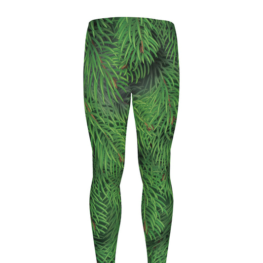 Christmas Tree Branches Print Men's leggings