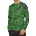 Christmas Tree Branches Print Men's Long Sleeve Rash Guard