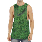 Christmas Tree Branches Print Men's Muscle Tank Top