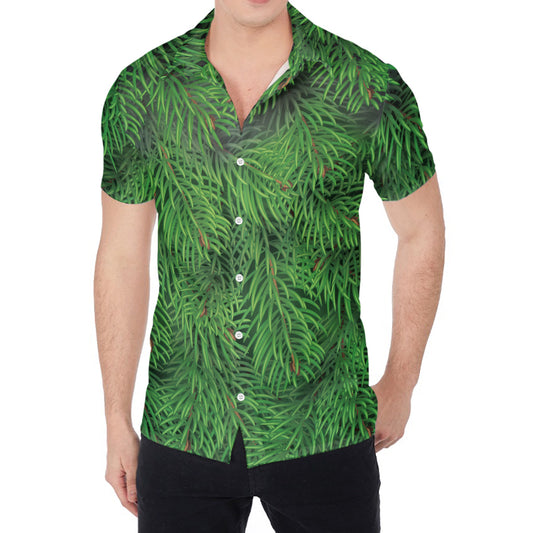 Christmas Tree Branches Print Men's Shirt