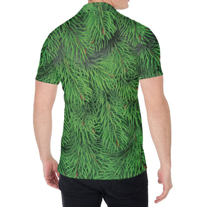 Christmas Tree Branches Print Men's Shirt