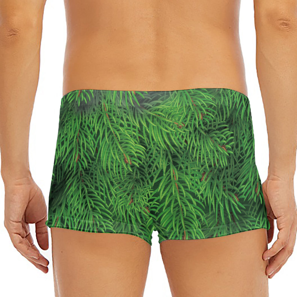 Christmas Tree Branches Print Men's Short Boxer Briefs