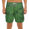 Christmas Tree Branches Print Men's Split Running Shorts