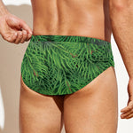 Christmas Tree Branches Print Men's Swim Briefs