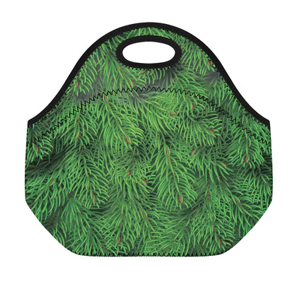 Christmas Tree Branches Print Neoprene Lunch Bag