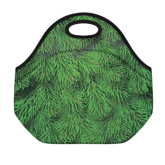 Christmas Tree Branches Print Neoprene Lunch Bag