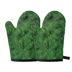 Christmas Tree Branches Print Oven Mitts