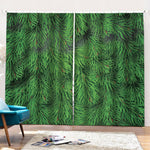 Christmas Tree Branches Print Pencil Pleat Curtains