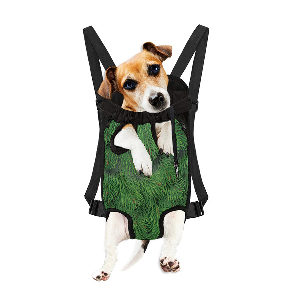 Christmas Tree Branches Print Pet Carrier Backpack