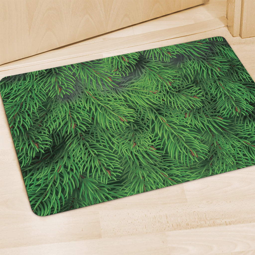 Christmas Tree Branches Print Polyester Doormat