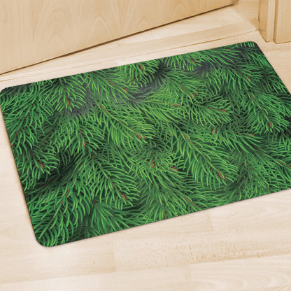 Christmas Tree Branches Print Polyester Doormat