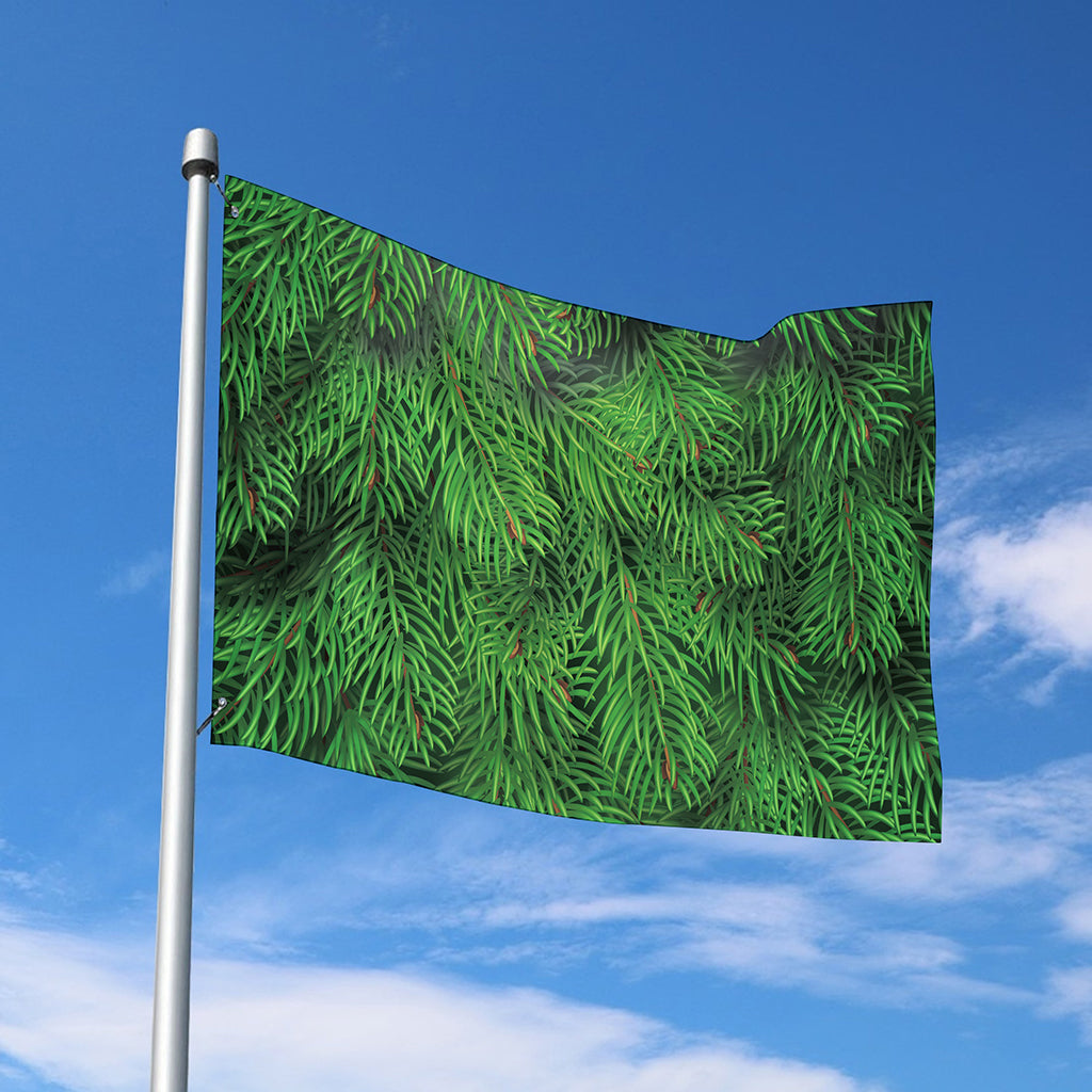 Christmas Tree Branches Print Polyester Flag
