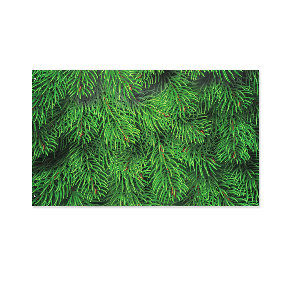 Christmas Tree Branches Print Polyester Flag