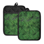 Christmas Tree Branches Print Pot Holders With Pocket